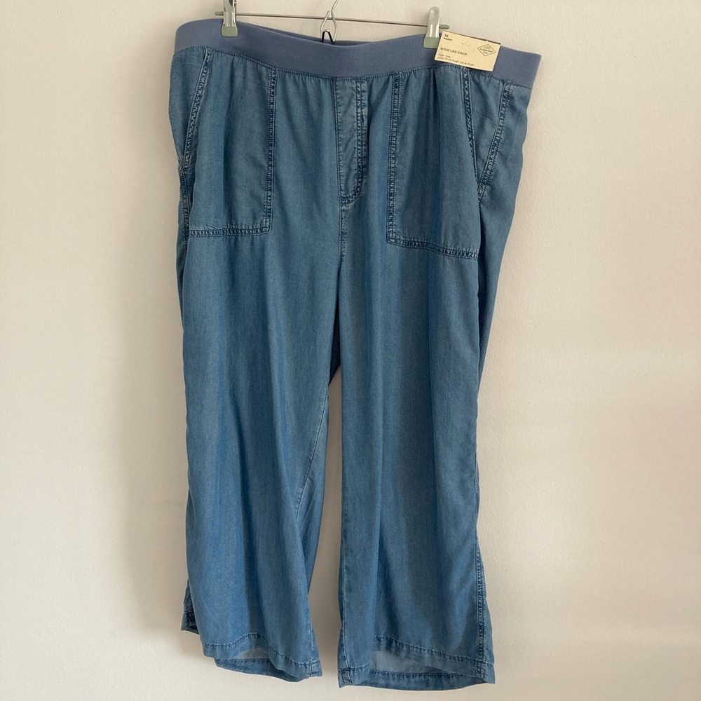 St. John's Bay Wide Leg Jeans Pull-On NWT